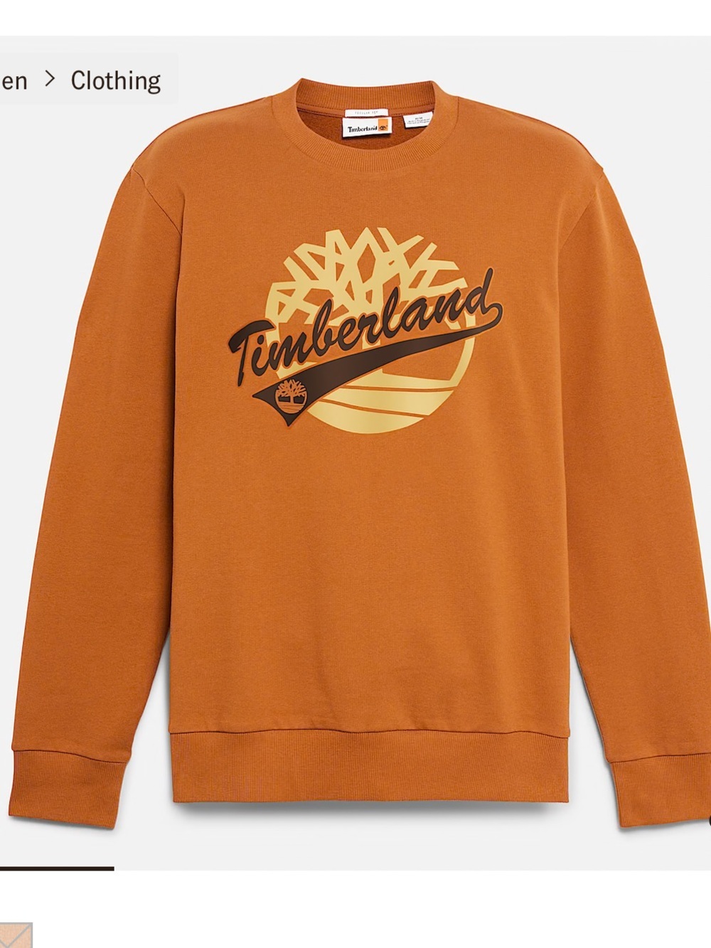 NWT Timberland Leather Brown Graphic Crewneck Sweatshirt XXL
